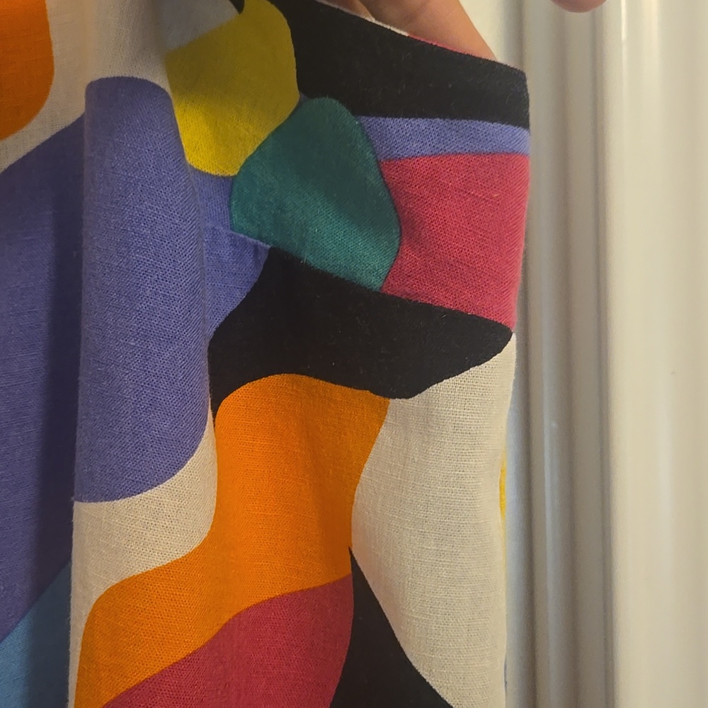 a new day Multicolor Abstract Slip Dress in Black, Orange, Cream - Picture 3 of 5